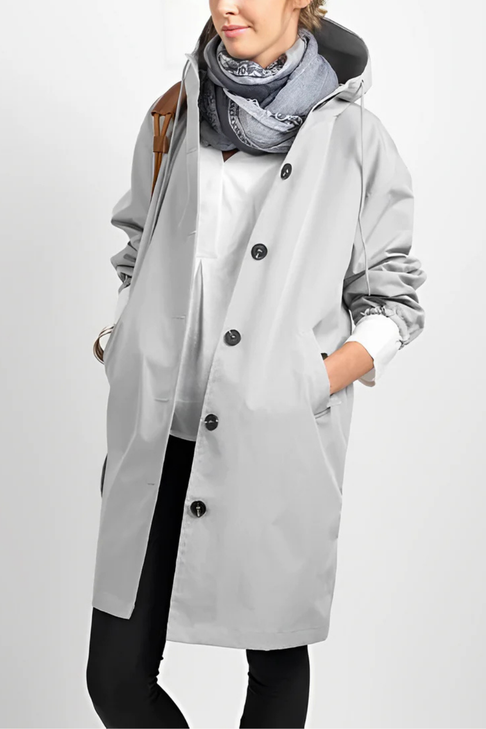 Hooded Rain Coat | Water-Resistant | Oversized Windbreaker